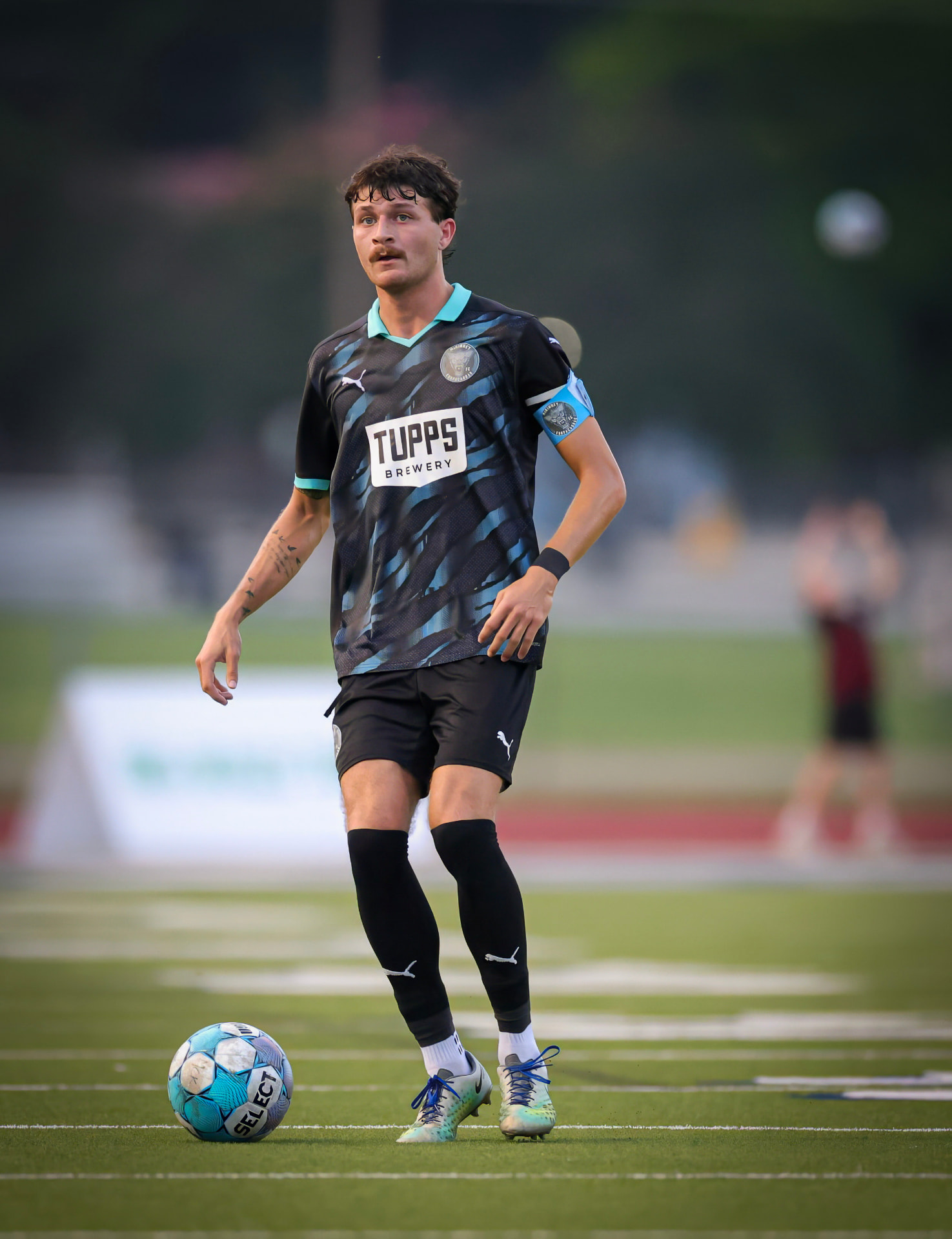 Evan Lupo on the pitch during a match